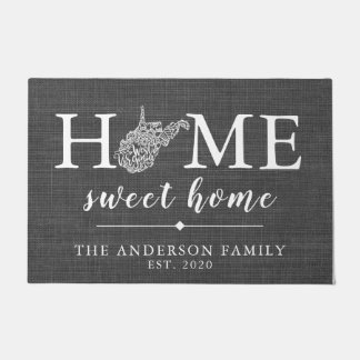 WEST VIRGINIA Personalised State Doormat