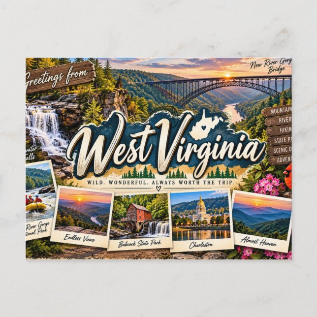 West Virginia Postcard (Front)
