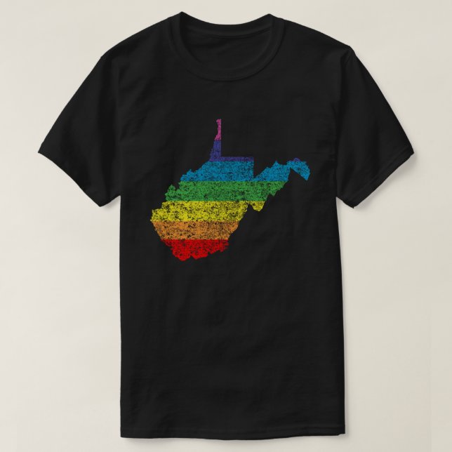 west virginia rainbow T-Shirt (Design Front)