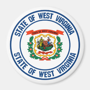 West Virginia Round Emblem Magnet