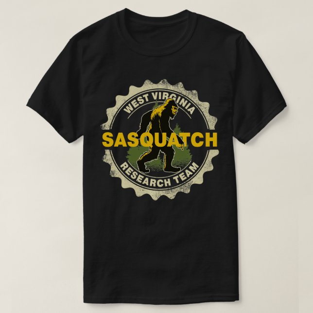 West Virginia Sasquatch Research Team Bigfoot Beli T-Shirt (Design Front)