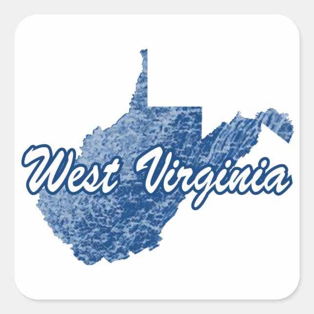 West Virginia Square Sticker (Front)