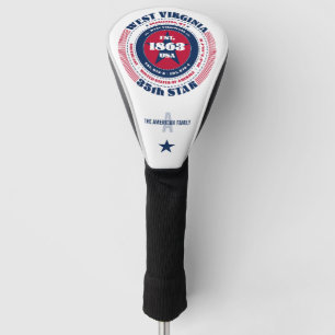 West Virginia State Circle Custom Golf Head Cover
