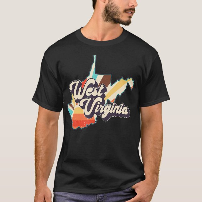 West Virginia State Country Retro funny  T-Shirt (Front)