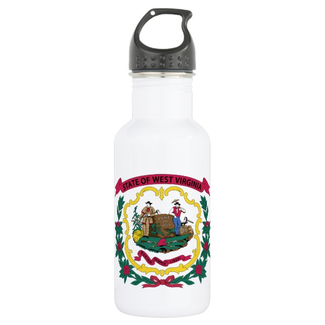 West Virginia State Flag 532 Ml Water Bottle (Front)