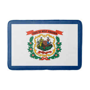 West Virginia State Flag Bath Mat