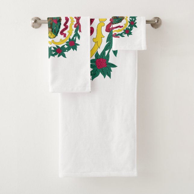West Virginia State Flag Bath Towel Set (Insitu)