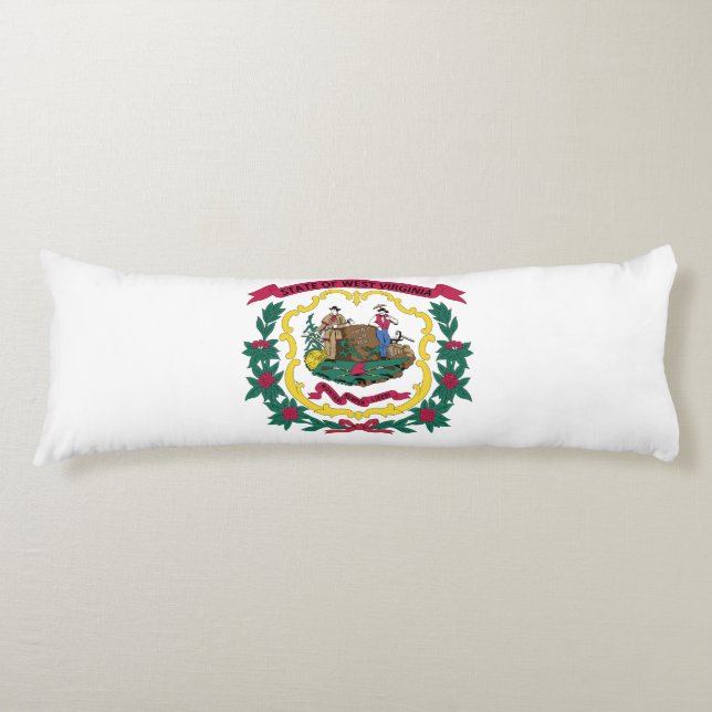 West Virginia State Flag Body Cushion (Front)