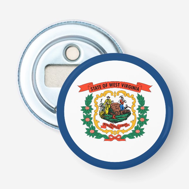 West Virginia State Flag Bottle Opener (Front)