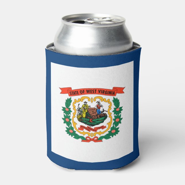 West Virginia State Flag Can Cooler (Can Front)