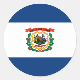 West Virginia State Flag Design Classic Round Sticker