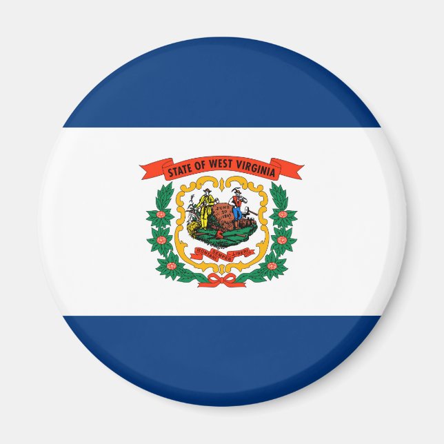 West Virginia State Flag Design Magnet (Front)