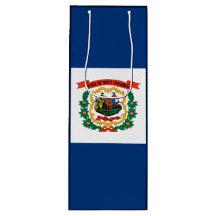 West Virginia State Flag Design Wine Gift Bag