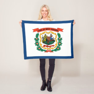 West Virginia State Flag Fleece Blanket