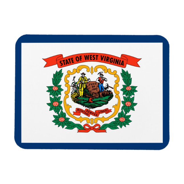 West Virginia State Flag Magnet (Horizontal)