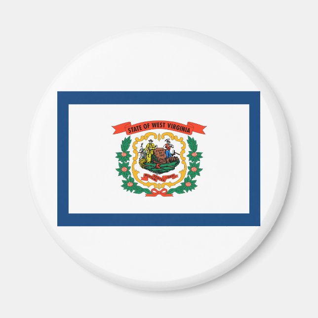 West Virginia State Flag Magnet (Front)