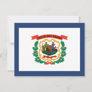 West Virginia State Flag Mountaineer Freedom Postcard