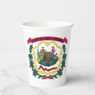 West Virginia State Flag Paper Cups
