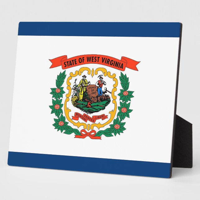 West Virginia State Flag Plaque (Side)