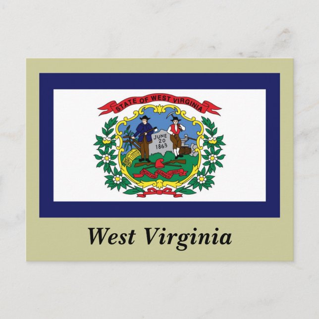 West Virginia State Flag Postcard (Front)