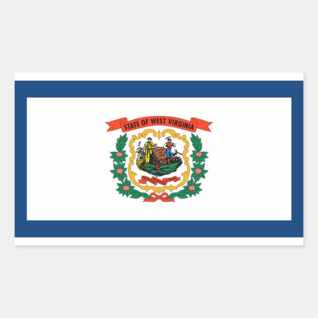 West Virginia State flag Rectangular Sticker (Front)