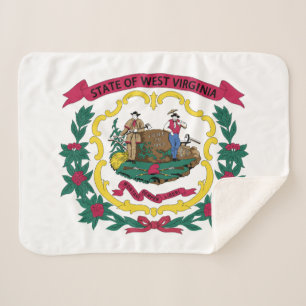 West Virginia State Flag Sherpa Blanket