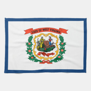 West Virginia State Flag Tea Towel