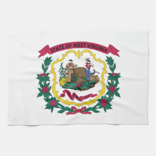 West Virginia State Flag Tea Towel