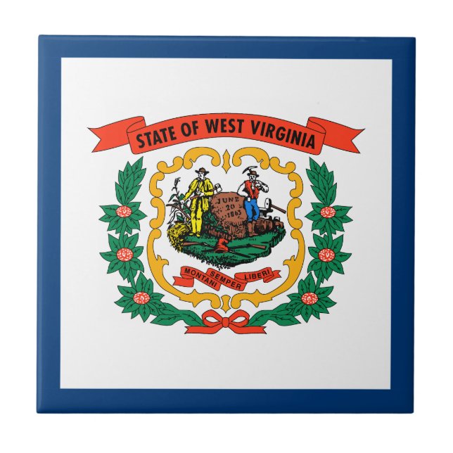 West Virginia State Flag Tile (Front)