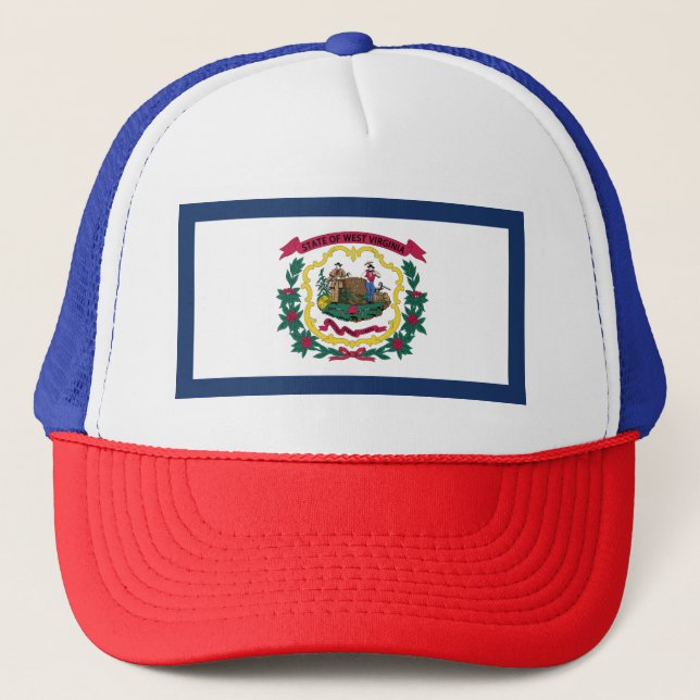 West Virginia State Flag Trucker Hat (Front)