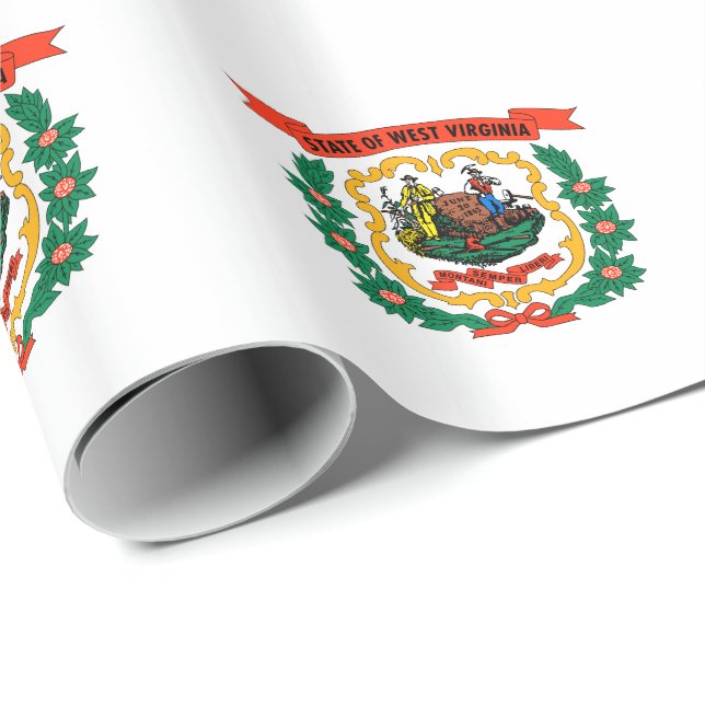 West Virginia State Flag Wrapping Paper (Roll Corner)