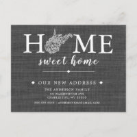 WEST VIRGINIA State Moving Announcement Post Card
