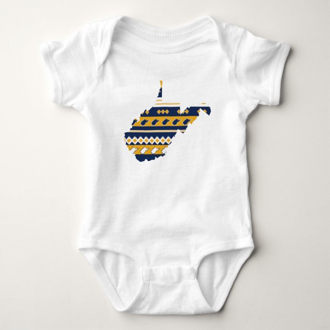 West Virginia State Pride Baby Bodysuit (Front)