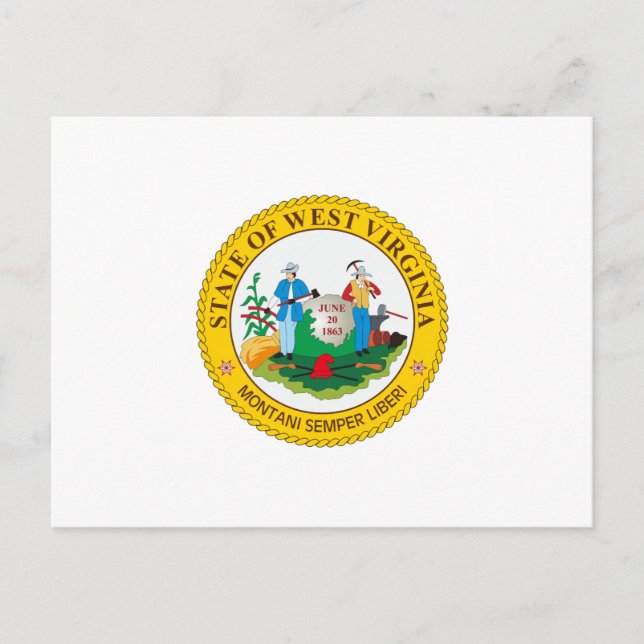 West Virginia State Seal Postcard (Front)