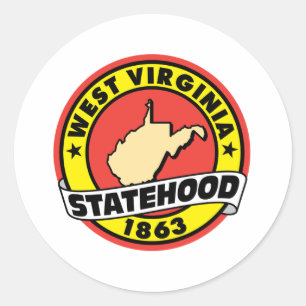 West Virginia Statehood 1863 Classic Round Sticker