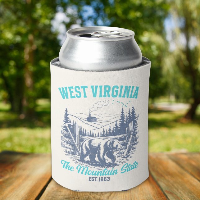 West Virginia The Mountain State Can Cooler (Creator Uploaded)