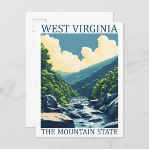 West Virginia the Mountain State USA Travel Place Postcard