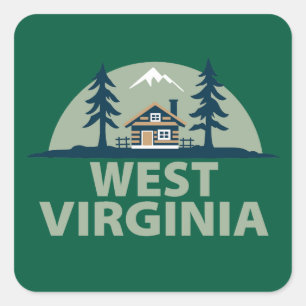 West Virginia, United States of America Square Sticker