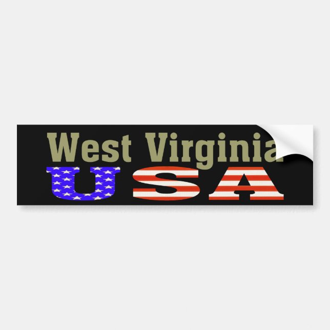 West Virginia USA! Bumper Sticker (Front)