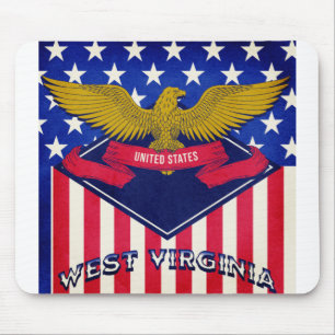 West Virginia USA Flag Mouse Pad