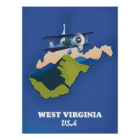 West Virginia USA map
