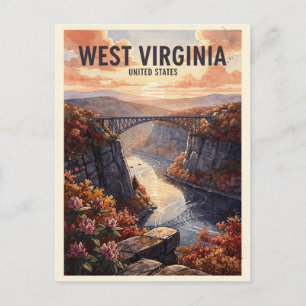 West Virginia USA Vintage Travel Postcard