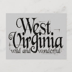 West Virginia W&W_Black Postcard
