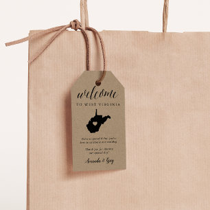 West Virginia Wedding Welcome Favour Gift Tags