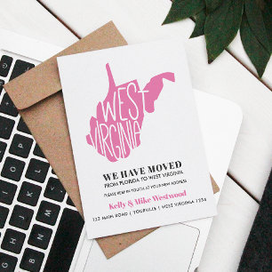 WEST VIRGINIA We've moved New address New Home Postcard
