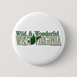West Virginia Wild and Wonderful_2 6 Cm Round Badge