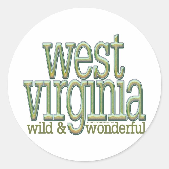 West Virginia-wild and wonderful_8 Classic Round Sticker (Front)