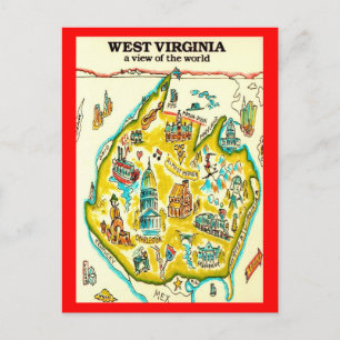  West Virginia World View Postcard
