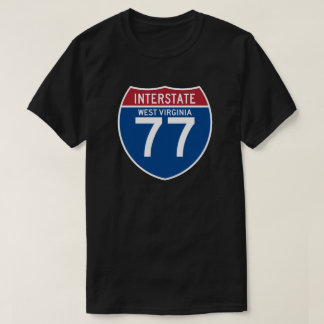 West Virginia WV I-77 Interstate Highway Shield - T-Shirt
