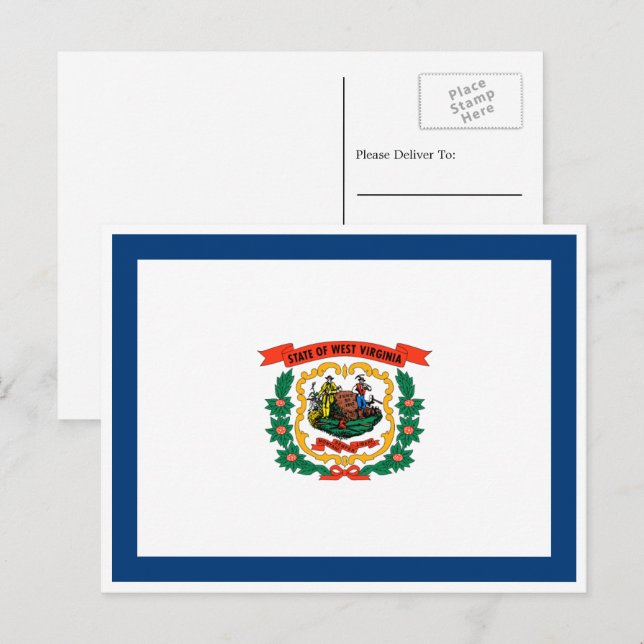 West Virginian Flag, Flag of West Virginia Postcard (Front/Back)